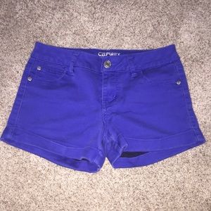 Blue High Waisted Jean Shorts